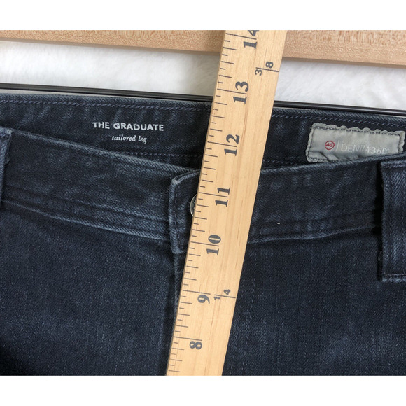 AG Adriano Goldschmied The Graduate Jeans Sz 38x34 Dark‎ Wash Tailored Leg USA - Picture 7 of 11